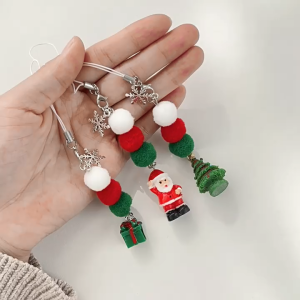 Tasbagshop Santa Claus Bag Accessories Christmas Tree Bag Pendant Christmas Gifts Bag Charm keychain
