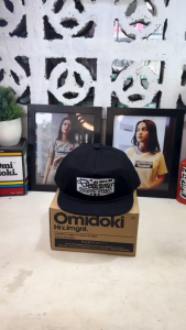 Ropehat Cotton Twill Hitam Omidoki Topi Visor Pendek Topi Skena AZAX