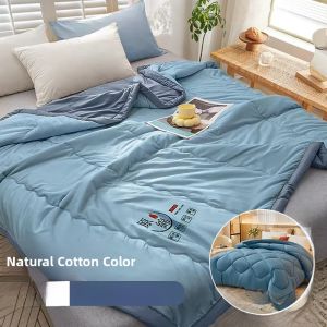 Air Conditioned Summer Lightweight Non-Cotton Sleep Blanket Machine Washable Children Single Double Size Cooling Coverlet
