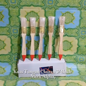 kuas tangan Uk 3/4 3/4in 3/4inch Alpha Perlusin 12 pcs