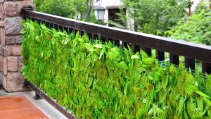 รั้วต้นไม้ปลอม รั้วใบไม้เทียม รั้วสวน ร้านค้าสวนความเป็นส่วนตัวริมรั้วใบไม้ปลอม 1X3 เมตร ตกแต่งผนังรั้วสวนไม้สามารถถอดออกได้ ใบไม้เทียมติดผนังขนา รั้วแต่งสวน แต่งบ้าน ใบไม้ประดิษฐ์ ประกอบฟรี