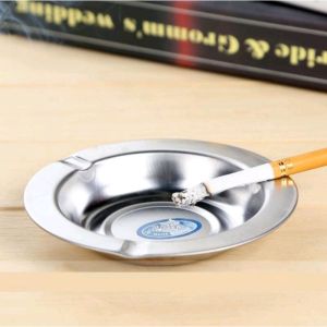 Asbak Rokok Stainless/Asbak Murah kotak/bulat 12 cm