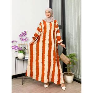 kaftan doreng salur kaftan jumbo terbaru kekinian