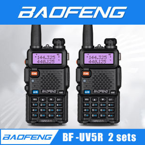 BaoFeng UV-5R Walkie Talkie set of 2 Dual Band VHF/UHF136-174Mhz & 400-520Mhz Handheld Two Way Radio