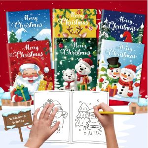 6 sets of Coloring Books Christmas Gift for Kids Picture Book Drawing Notebooks Improve Color Painting Ability Party Favors