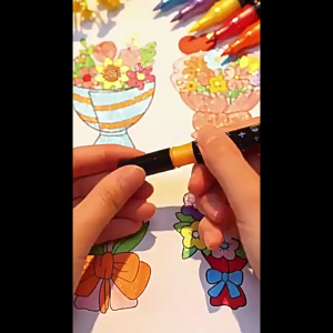 ส่งจากไทย ชุดปากกามาร์กเกอร์กลิตเตอร์หัวคู่ 24/48สี พร้อมปากกาเน้นข้อความไฮไลต์สองหัว