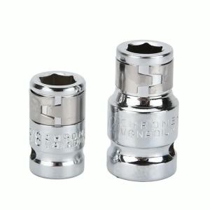 2pcs 3/8" And 1/2" Drive 10mm Hexagon Screwdriver Bit Holders Socket Adapters 30/40mm High Carbon Steel Polished Chrome Plated