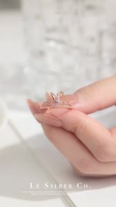 Le Silber Co. S925 Sterling Silver - The Friendly Purple Bunny Personality Ring Cincin Perak (Kind Gentle Friendly & Intelligent)