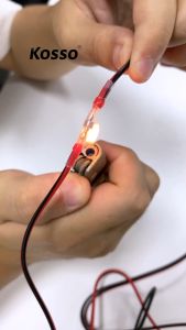 KOSSO  jc ท่อหดตะกั่วแหวนตะกั่วกันน้ำขั้วต่อสายไฟละลายด้วยความ้อนบัดกรีสายไฟโดยไม่ต้องใช้หัวแร้ง (1 กล่อง 50 ชิ้น) ใช้งานง่าย 442 FPA