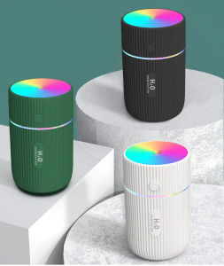 เครื่องพ่นอโรม่า เครื่องพ่นไอน้ํา เครื่องทําความชื้น H2O Humidifier Aroma มีไฟ LED เปลี่ยนสีได้ ขนาดพกพา USB ขนาด 220 ml.