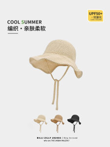 Foldable Woven Fisherman Hat Womens Summer Beach Vacation Straw Sun Hat UV Protection Sunscreen Large Brim Hat Casual Style