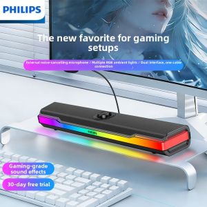 Philips | Bluetooth Desktop Speaker Built-in Microphone Battery RGB Lighting