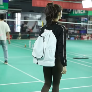 Badminton Bag Tennis Rackets Waterproof Badminton Drawstring Backpack With Shoes Pocket Pickleball Racket Bag
