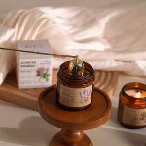 Premium Scented Candle 200g Aromatherapy Natural Plant Extract Long Lasting Fragrance Relaxing Soy Style Wax Candle Home Decor Bedroom Bathroom Spa Meditation Stress Relief Romantic Gift for Birthday Christmas Anniversary Housewarming