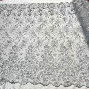 PROMO MURAH !! Kain Tulle Bordir Pinggir | Kain Tulle Obral | Bahan Kebaya Meteran