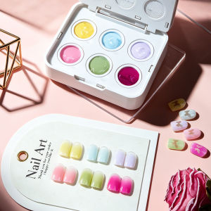 limegirl | LIMEGIRL 6 Color Gradient Painting Gel Nail Art Design DIY Air Cushion Gradient Gel for Nail Print Pattern Gel Nail Polish