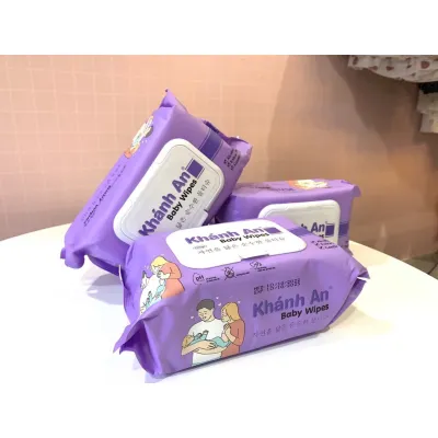 Gói khăn ướt Khánh An dùng cho bé/khăn ướt không mùigói to dàydate mới/khăn ướt baby wipes