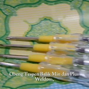 Obeng Tespen Bolak Balik (+-)Kecil Kuning Weldom