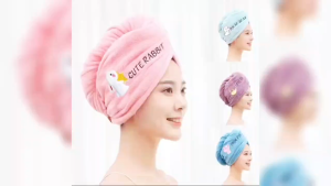 Thebest Hair Turban Quick Dry Hair Cap Hair Towel Head Wrap Shower Cap Bath Towel