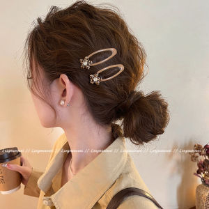 Trendy Floral Leopard Print Hair Clips Womens Bangs Side Hair Accessories Versatile Hair Decorations Romantic Korean Style