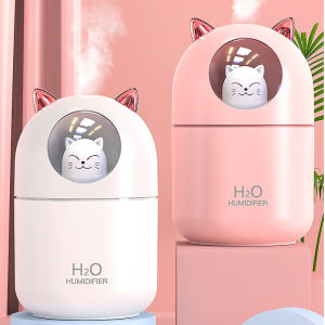 รุ่นใหม่ล่าสุด เครื่องพ่นไอน้ํา 300ml.เครื่องฟอกอากาศ เครื่องพ่นอโรม่า มีไฟ LED เครื่องทําความชื้น ขนาดพกพา USB