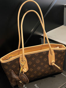 Clean Knock Large Capacity Shoulder Tote Bag for Women British Style Floral Print Casual Handbag with Zipper And Pockets