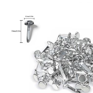 100pcs/Bag Mix Pattern Round Metal Brads DIY Scrapbooking Crafts Accessories For Home Decor Embellishment Fastener Supplies