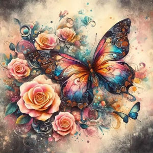 500/1024PCS Jigsaw Puzzle Butterfly Flower Rose Animal Art For Adults Great Weekend Relaxation And Family Fun