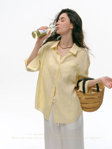 SHEITAOZI | Simple Loose Intellectual Style Linen Shirt Women Autumn