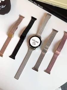 For Samsung Galaxy Watch 4 44 40mm 5pro active2 Gear s3 Bracelet For Huawei Watch gt2/3 Belt 20 22mm Luxury Metal Magnetic Strap