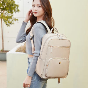 กระเป๋าเป้สะพายหลังใส่แล็ปท็อป MINGKE 13 14 15.6นิ้วกระเป๋านักเรียนสำหรับผู้หญิงเก๋ไก๋กันน้ำ