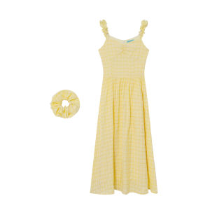 XXNING | French Style Wood Ear Straps Atmosphere Feeling Vacation Dress