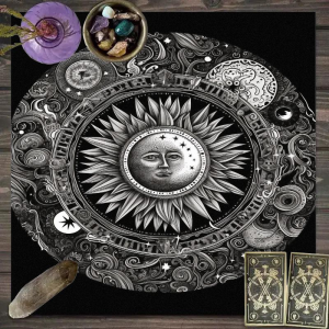 VIKAMA Cosmic Astrology Tablecloth Dream Nebula Mystic Constellation Waterproof Stainless Meditation Divination