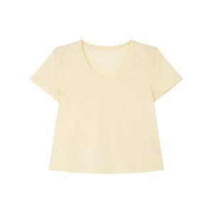NIHAOKANONG | Áo Thun Crop T-Shirt Phong Cách Minimalist Sơ Mi