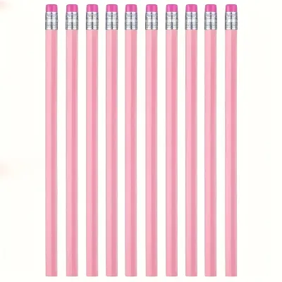 10/20/30pcs Wooden Pink Wedding Pencil with Eraser Hb Pencil for School Art Office Drawing Sketching Learning