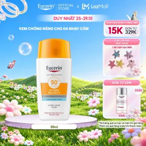 Kem chống nắng cho da nhạy cảm Eucerin Sun Hydro Ultra Light SPF 50+ 50ml