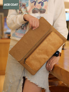 Acecoat Protective Laptop Bag Inner Case for  Lenovo Huawei 13/14/15/16 Inch Tablet Storage Bag Artistic Style Washed Kraft Paper