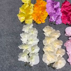 (77CM 8 FLOWERS) 3D SILK ORCHID Artificial Fake Flower Bouquet Room Home Decor Decoration Bunga Orkid Hiasan Rumah
