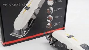 Gemei ปัตตาเลี่ยนไร้สายสายแบบชาร์จ GM-6008 มีครีบปรับระดับ แบตเตอรี่ลิเที่ยมไอออน 2000 mAh จอ LCD แสดงผลพลังงาน สีขาว