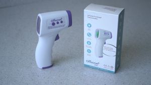 TaffOmicron Thermogun Thermometer Tembak Suhu Badan Infrared Termometr Tubuh Omicron AD801 Purple