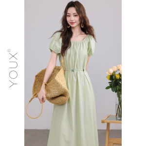 YOUXIANG | Đầm A-Line Đẹp Dây Nịt Eo Mới hè