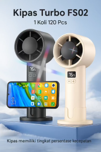 Kipas Travel Portabel Turbo 100 kecepatan Speed Mini Fan gengam hand Pegangan Anti-selip Pengisian Daya USB Liburan Perjalanan Ulang Tahun Pantai Mobil Luar Ruangan hitam beige Murah Berkualitas