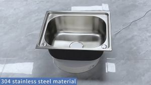 Chậu rửa bát 1 hố Inox nhỏ gọn tiện dụng có xi phông chậu rửa
