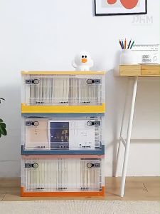 🚚SG Promotional Sales🚚Transparent Storage Box With Wheels/Desktop Book Organizer Storage Basket /Desk Organizer Box Book Storage Book Shelf Skincare Organiser Makeup Organizer Stationery student picture book