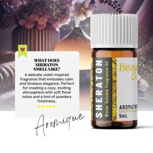 SHERATON Luxury Water-Based Fragrance Oil for Relaxing Home Diffuser & Humidifier 5mL - Aromique Col