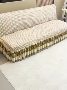New*Seersucker Skirt Sofa Bed Removable Sofa Bed Elastic Sofa Bed Four Seasons