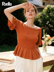 puella | Stylish Fitted Short-sleeved Knit T-shirt