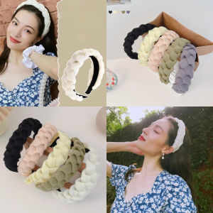 Harga Grosir - Bando Kepang Wanita / Bando Kepang Satin Korea Scrunchie / Headband Bandana Polos