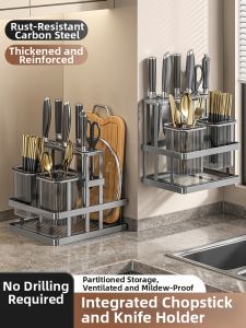 Cutlery and Knife Holder Drainer Organizer