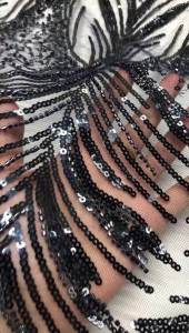 Green African Net Sequined Lace Fabric 2026 Newest Luxury Nigerian Mesh Lace Fabric for Women Wedding Dresses Material Sewing